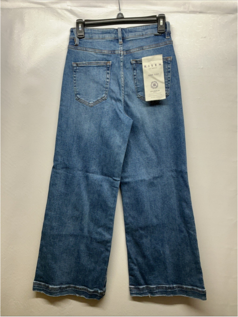 risen wide leg High Rise Crop jeans womens Size 5/27 - Picture 4 of 6
